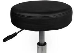 Tabouret kruk Office hoog met gasveer harde wielen zw
