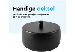 Asbak BRASQ tafelmodel 1 liter met deksel AT700 zwart