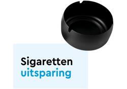Asbak BRASQ tafelmodel 1 liter met deksel AT700 zwart