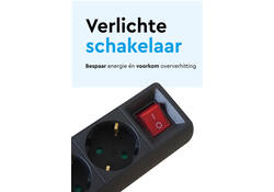 Stekkerdoos BRASQ 6 voudig 5 meter zwart