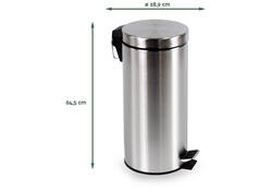 Pedaalemmer BRASQ 30 liter rvs