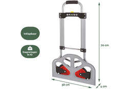 Steekwagen BRASQ Inklapbaar HT60 incl. bagagespin 60Kg