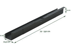 Kabelgoot BRASQ verstelbaar 75-150cm CT100 zwart