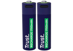 Batterij Trust USB-C oplaadbaar AA 2 stuks