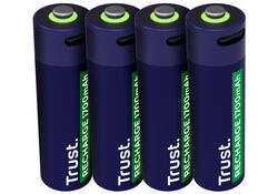 Batterij Trust USB-C oplaadbaar AA 4 stuks