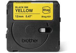 Labeltape Brother P-touch Btag-631 standaard 12mm zwart op geel