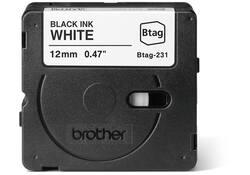 Labeltape Brother P-touch Btag-231 standaard 12mm zwart op wit