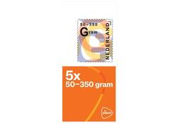 Postzegel Nederland 50-350 gram 5 per vel