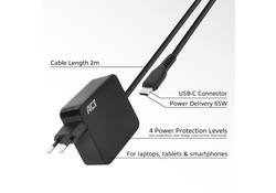Laptop Oplader ACT USB-C Power Delivery 65W 2mtr