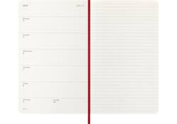 Agenda 2026 Moleskine 12M Planner Weekly 7dagen/1pagina large sc scarlet red
