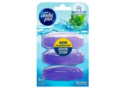 Toiletblok navulling Ambi Pur Fresh Water & Mint 3x55ml
