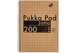 Collegeblok Pukka Pad Jotta A4 lijn 200 pagina's 80gr kraft