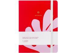 Notitieboek A5 Arty roze/rood A Journal lijn
