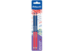 Potlood Pelikan 3mm rood/blauw 2 stuks