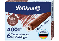 Inktpatroon Pelikan 4001 bruin 6 stuks