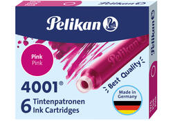 Inktpatroon Pelikan 4001 roze 6 stuks