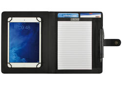 Schrijfmap DESQ voor tablet 7"-10" met sluitclip zwart