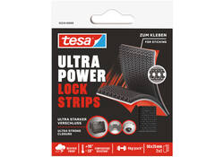 Klittenband tesa Ultra Power Lock Strips 50x25mm 2 strips zwart