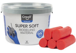 Klei Creall supersoft rood 1750gram