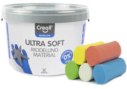 Klei Creall Play-it Ultra Soft helder rood/blauw/groen/geel/wit 1100 gram