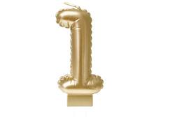Foil balloon candle gold 1