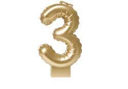 Foil balloon candle gold 3