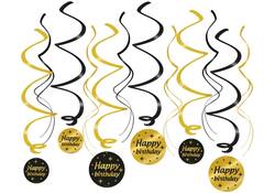 Classy party swirls Happy birthday