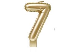 Foil balloon candle gold 7