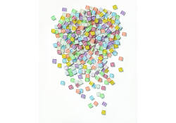 Mozaieksteentjes Folia 10x10mm glas pastel assorti