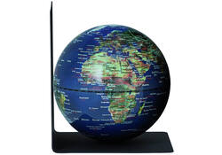 Boekensteun Troika met magnetische globe 13cm blauw-groen