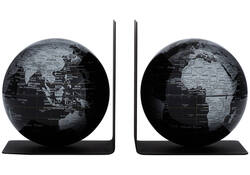 Boekensteun Troika met magnetische globes 13cm set à 2 stuks zwart