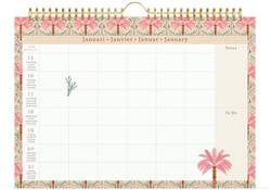 Familiekalender 2026 Lannoo 310x220 Exotic palms 7dagen/1pagina roze