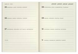 Agenda 2026 Lannoo 110x150 Flowers watercolour 7dagen/2pagina's roze