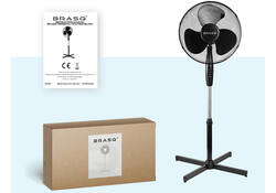 Statiefventilator BRASQ F300 Ø 40cm zwart