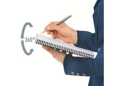 Notitieboek Leitz Office A5 lijn 180 pagina's 80gr grijs blauw