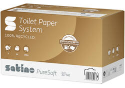 Toiletpapier Satino JT3 PureSoft systeemrol 2-laags 100m naturel 307140