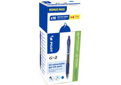 Gelschrijver PILOT BL-G2-7 medium blauw 16+4 gratis