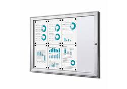Vitrinebord Quantore luxe 8x A4 B1 gecertificeerd zilver