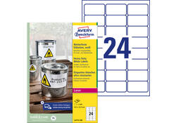 Etiket Avery Zweckform L4773-100 63.5x33.9 2400 etiketten