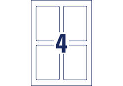 Positioneeretiket Avery Zweckform 8001 120x80mm bedrukt 20 etiketten