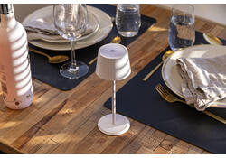 Tafellamp Securit MonteCarlo LED oplaadbaar dimbaar wit