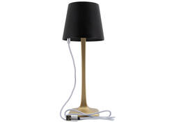 Tafellamp Securit Roma LED oplaadbaar dimbaar zwart-goud