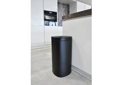 Afvalbak Desq Touch 30 liter RVS zwart