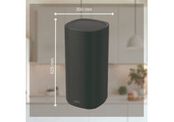 Afvalbak Desq Touch 30 liter RVS zwart