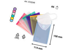 Enveloptas Djois Color Collection A6 verticaal assorti