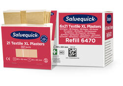Pleisters Salvequick textiel extra groot 6x 21 stuks