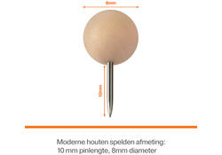 Punaises Nobo hout voor memobord 40 stuks
