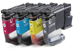 Inktcartridge Brother LC-521 zwart + 3 kleuren