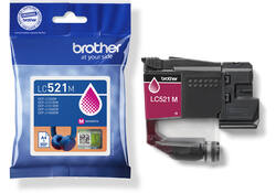 Inktcartridge Brother LC-521M rood