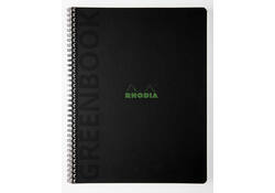 Notitieboek Rhodia Greenbook recycled A4+ lijn 160 pagina's 90gr sc